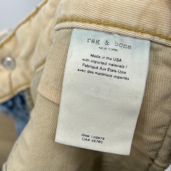 rag & bone Fairfield Engineer Jeans Light Wash Cotton Women's 25 Light Wash - Picture 10 of 11